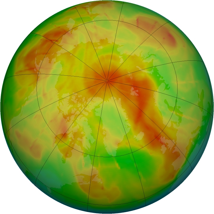 Arctic ozone map for 13 May 2010